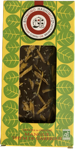 Tablette chocolat biologique Mangue et Thym