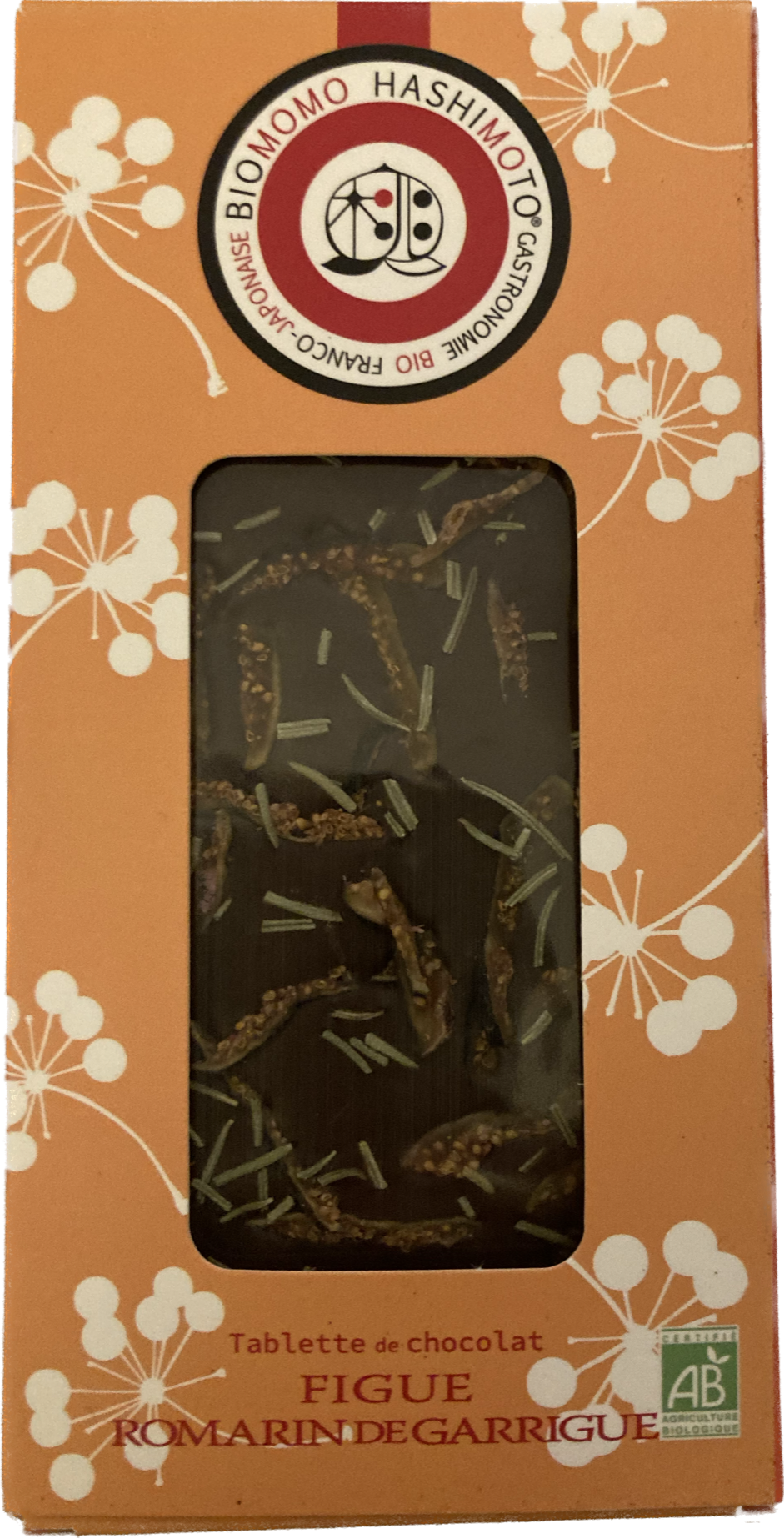 Tablette chocolat biologique Figue et Romarin