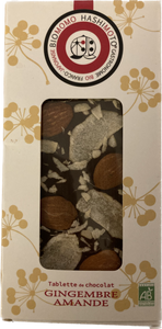 Tablette chocolat biologique Gingembre Amande
