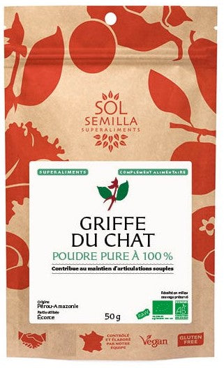 Griffe du Chat - Poudre - Contribue au maintien d'articulations souples - 50g